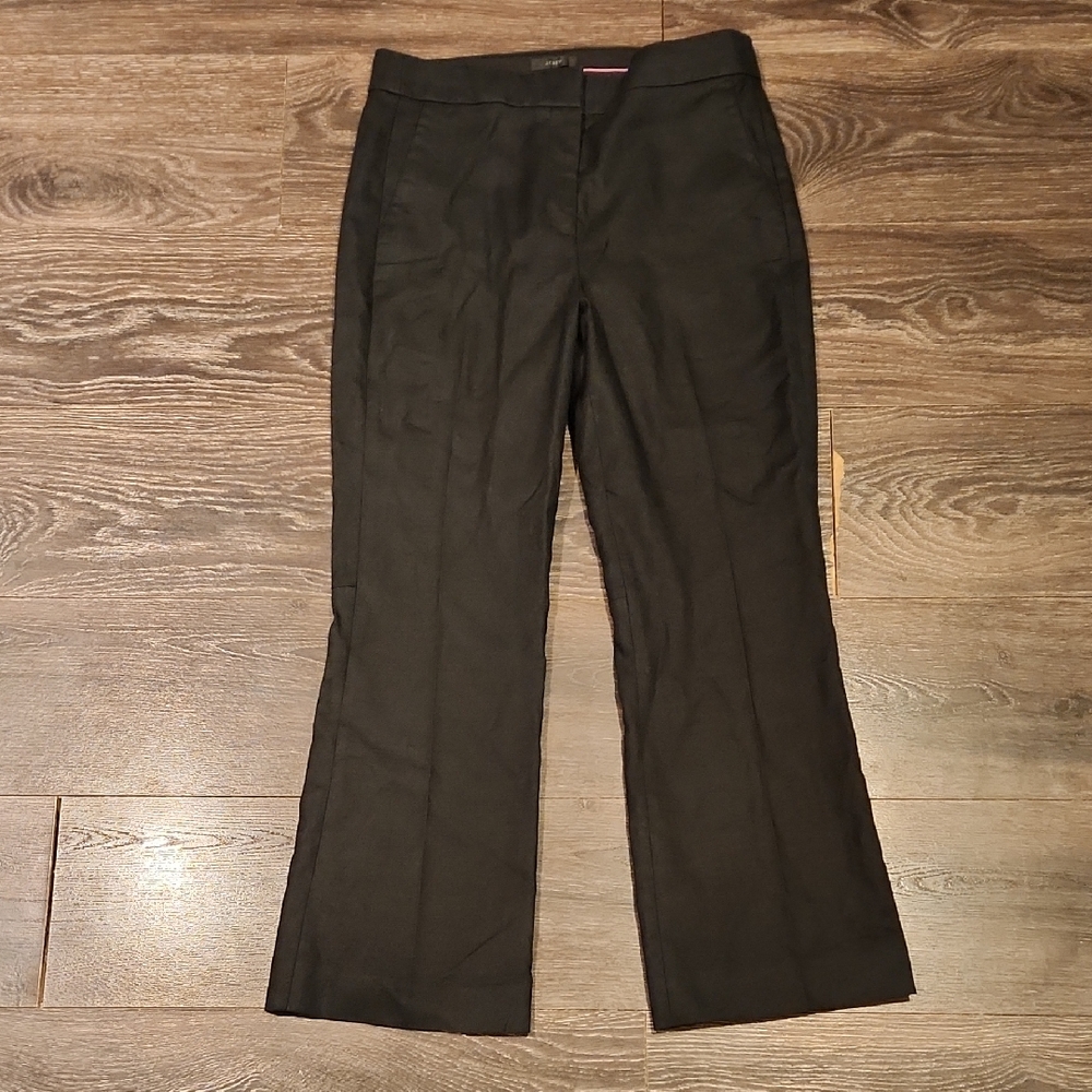 J. Crew Black Ankle Pants Linen 8T - Picture 3 of 9